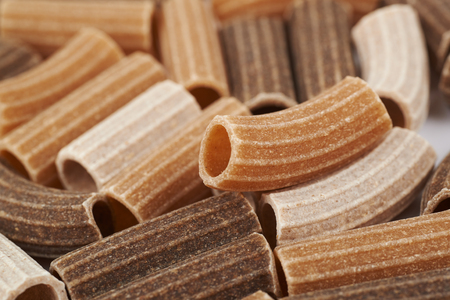 Surface coated with the brown pastaの写真素材