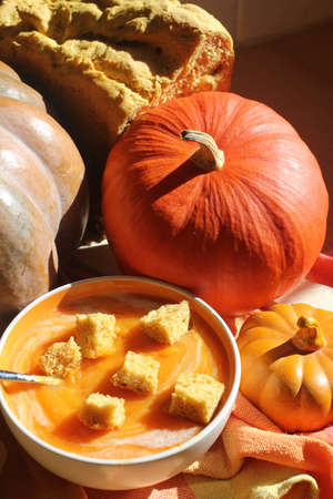 soup, pumpkin, autumnの写真素材