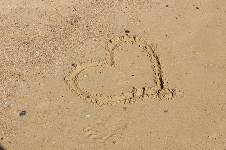 beach, eart, love, sandの写真素材