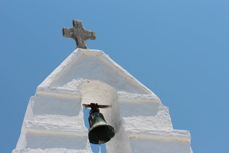 cross and bellの写真素材