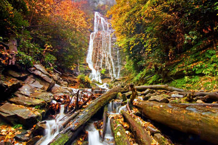 Mingo Falls in the Great Smoky Mountainsの写真素材