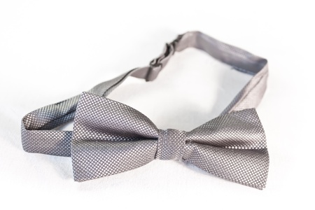 Silver Bow Tieの写真素材