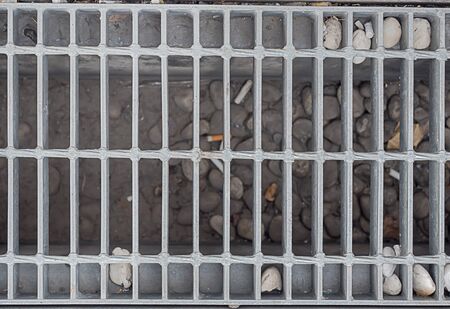 Close up of grunge grate on the floor