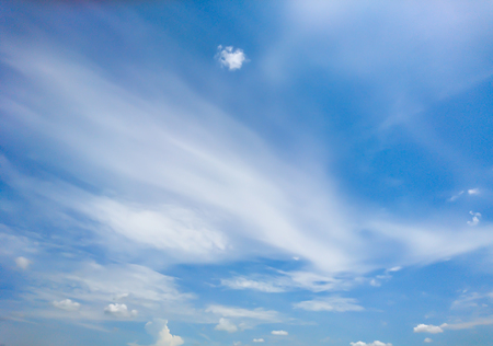 blue sky and white cloudの写真素材