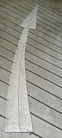 arrow right symbol on road; traffic signsの写真素材