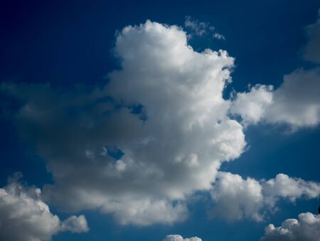 blue sky and white cloudの写真素材