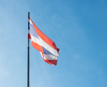 Thai flag and blue sky