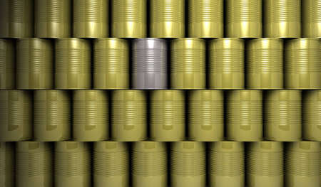 tin Canisters. silver. Cans.の写真素材