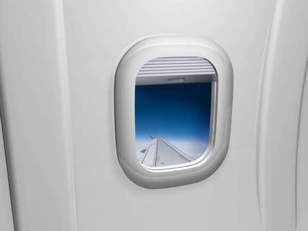 Porthole. Airplane windowの写真素材