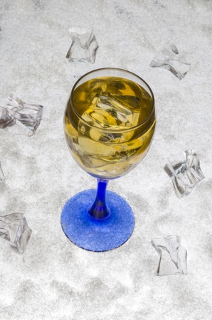 apple or grape clarified juice in glass isolated with clipping path includedの写真素材