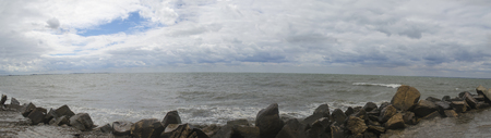 the quiet and peaceful sea during a summer season