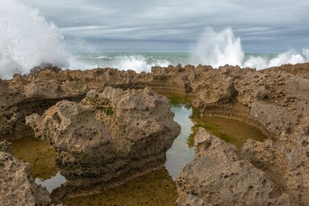 Rock formation near the Atlantic Ocean in Morocco