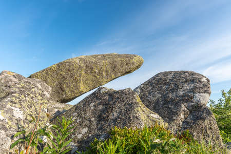 Granite rocks in the Vosges mountains in Franceの写真素材