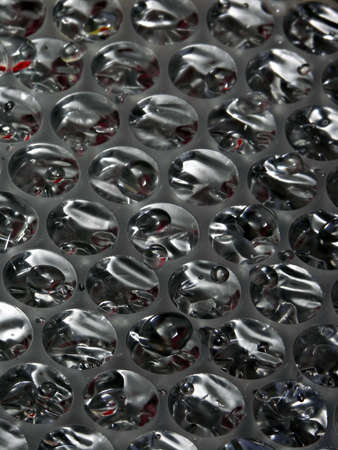bubble wrap and water dropletsの写真素材