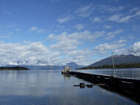 Lake Te Anau, New Zealandの写真素材