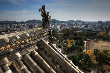 View from Himeji Castle, Japan のeditorial素材