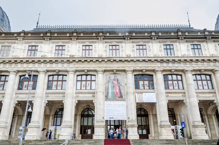 BUCHAREST, ROMANIA - MAY 25, 2014: The Building National History Museum.