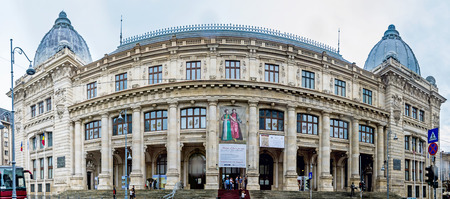 BUCHAREST, ROMANIA - MAY 25, 2014: The Building National History Museum.のeditorial素材