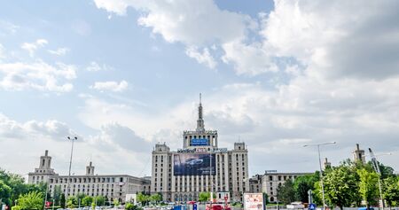 BUCHAREST, ROMANIA - MAY 25, 2014: The Mass-Media Press House (Casa Presei Libere).のeditorial素材