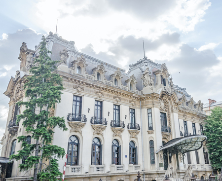BUCHAREST, ROMANIA - MAY 25, 2014: The National Museum "George Enescu". The Cantacuzino Palace build by Gheorghe Grigore Cantacuzino alias "Nababul".のeditorial素材