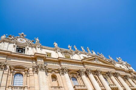 Rome, Italy - July 12, 2013. Vatican City, Saint Peter's Church, detail of Basilicaのeditorial素材