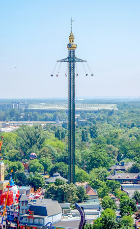 Vienna, Austria - May 8, 2012. High view, scape of Prater Park.のeditorial素材