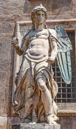 Rome, Italy - July 12, 2013. Visiting San Angelo Statue from the Castel San Angeloのeditorial素材
