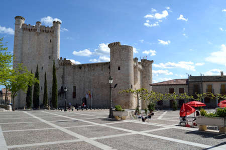 Torija castle. Spain. Sunny day with a few clouds in spring.のeditorial素材
