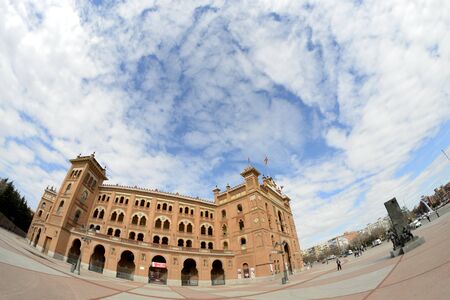 Las Ventas square through a fisheye lens, Madridのeditorial素材