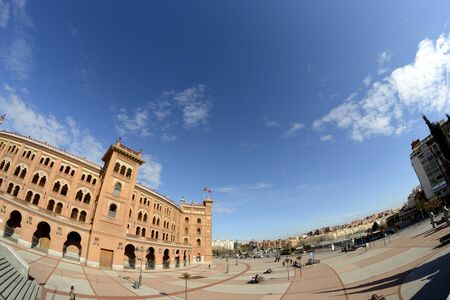 Las Ventas square through a fisheye lens, Madridのeditorial素材