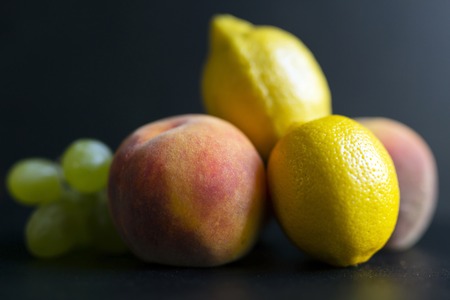 Composition of fruits well suited for paintingの写真素材
