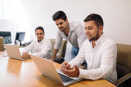 Office brainstorming by  businessmen