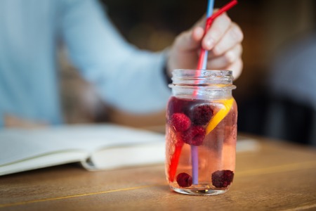 Whole fruit healthy beverage rich in antioxidantsの写真素材