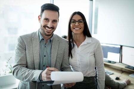 Business accountants working together at modern officeの写真素材