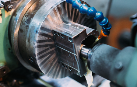 Tired overworked worker falls asleep during working hours in factoryの写真素材