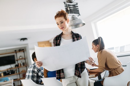 Picture of beautiful young woman in business