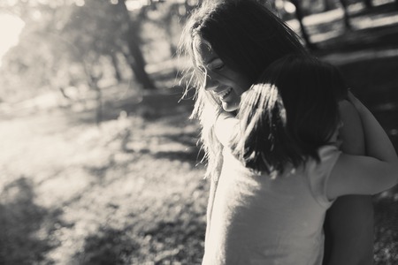 Picture of mother and child with special needsの写真素材