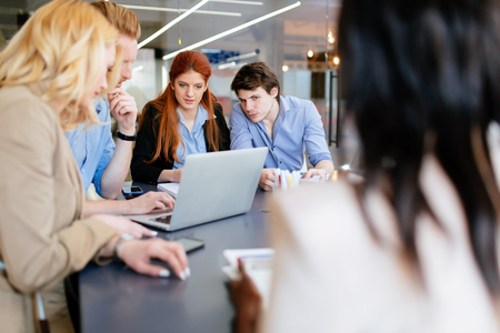Business people collaborating in officeの写真素材