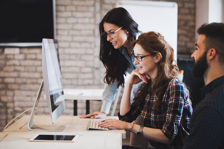 Software engineers working on projectの写真素材