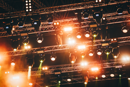 Picture of bright concert lighting on stage