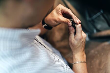 Young Jeweler workingの写真素材