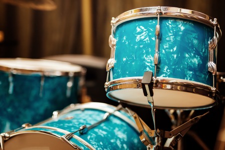Guitar drums and studio equipmentの写真素材