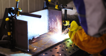 Metal cutting with acetylene torch