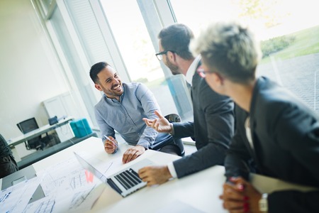 Group of architects working on project