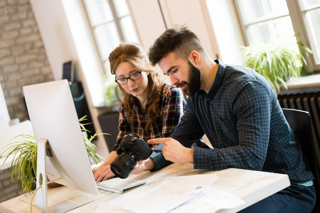 Picture of architects working together in officeの写真素材