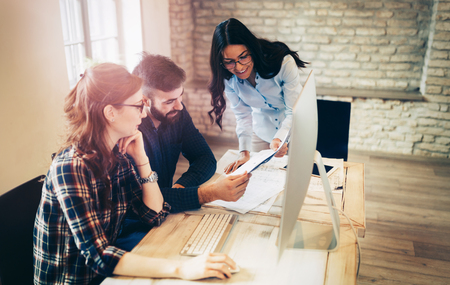 Picture of architects working together in officeの写真素材