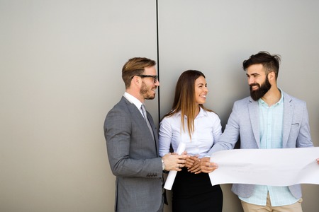 Picture of business people discussing in their company