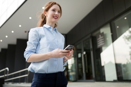 Portrait of a successful business woman smilingの写真素材