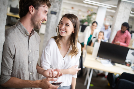 Group of multiethnic business people having corporate fun in officeの写真素材