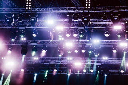 Picture of bright concert lighting on stage